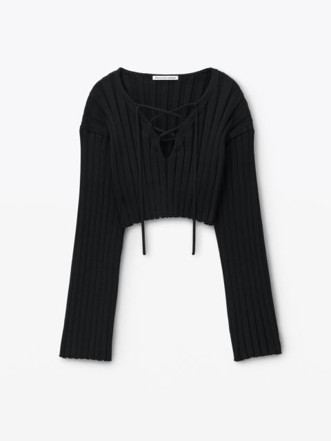 Alexander Wang Cropped Pullover With Dropped Shoulder