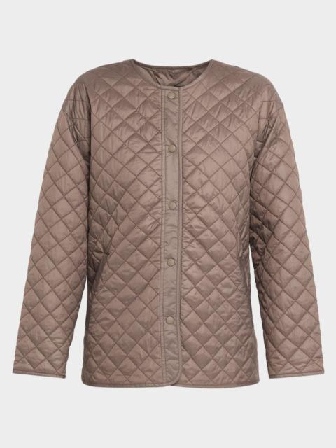 EILEEN FISHER Quilted Snap-Front Coat
