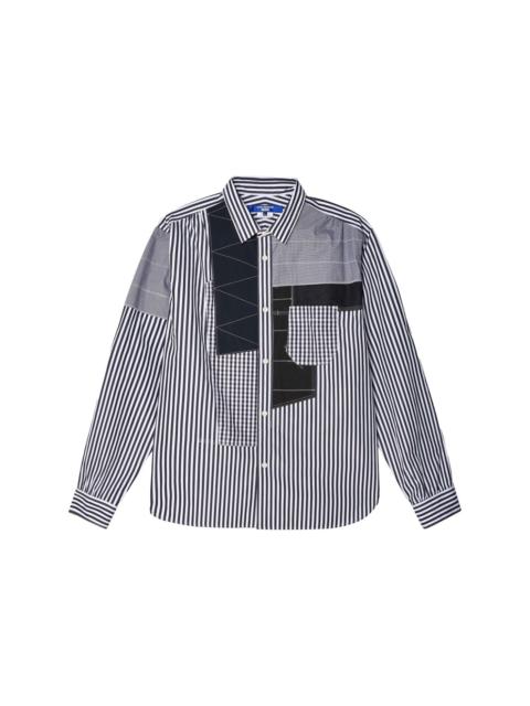 Junya Watanabe MAN patchwork striped cotton shirt