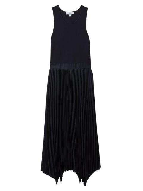 REISS Women's Marnie Drop Waist Pleated Midi-Dress - Navy