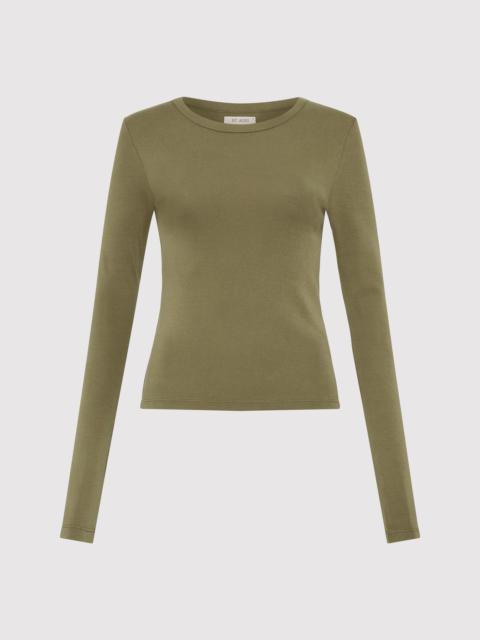 ST. AGNI Organic Cotton Long Sleeve Top - Olive
