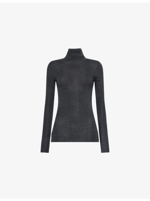 The Frankie Shop Utica Turtleneck Wool And Silk Jumper