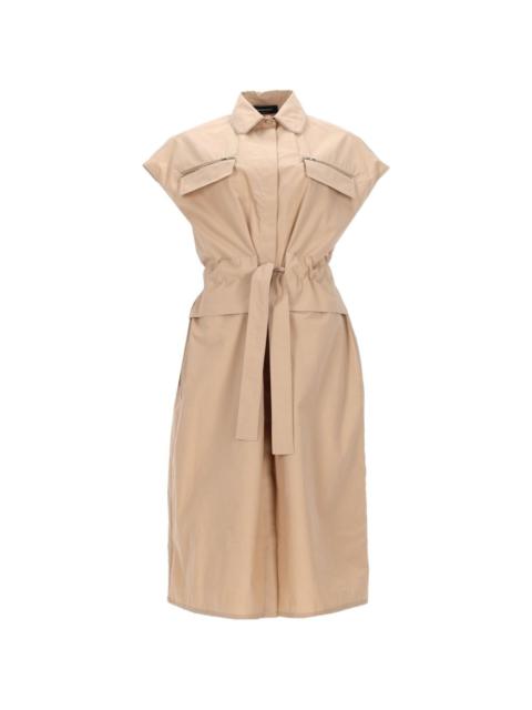 FABIANA FILIPPI belted zip-pocket midi dress