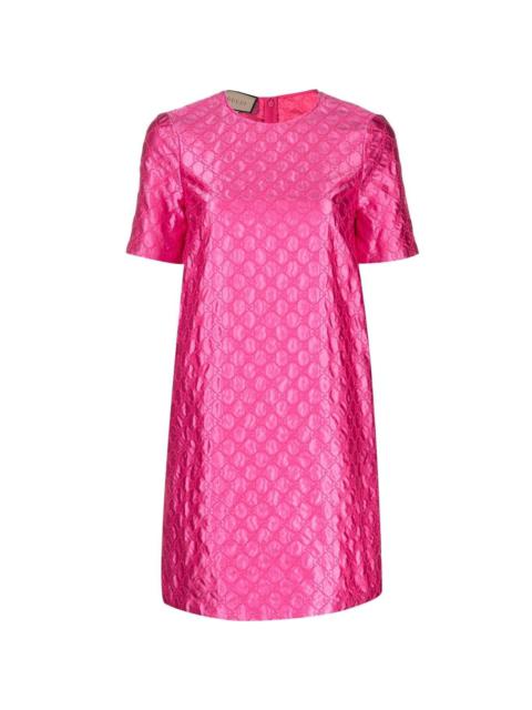 GUCCI GG-embroidered monogram shift dress