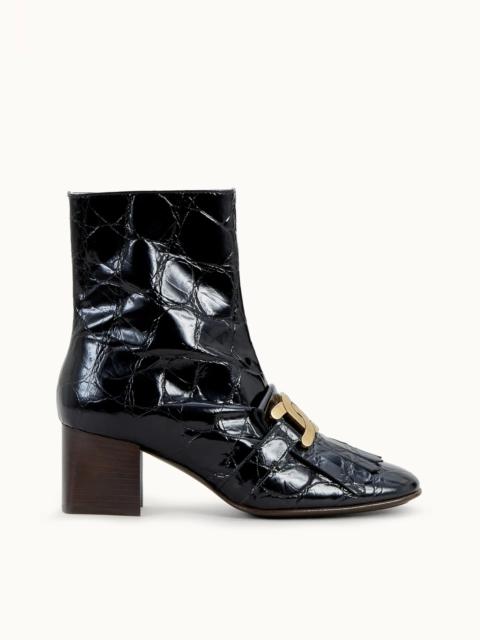 Tod's KATE ANKLE BOOTS IN LEATHER - BLACK
