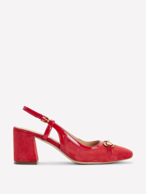 BODEN Iris Snaffle Slingback Heels-Post Box Red