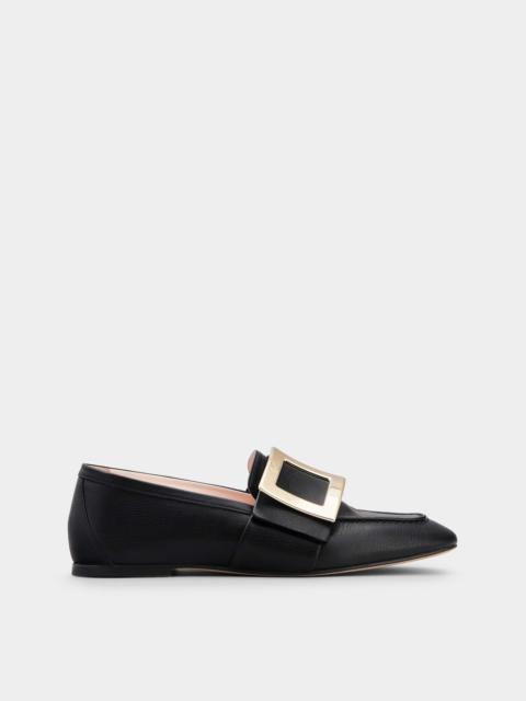 Roger Vivier Soft Metal Buckle Loafers in Leather