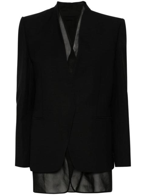 layered single-breasted blazer