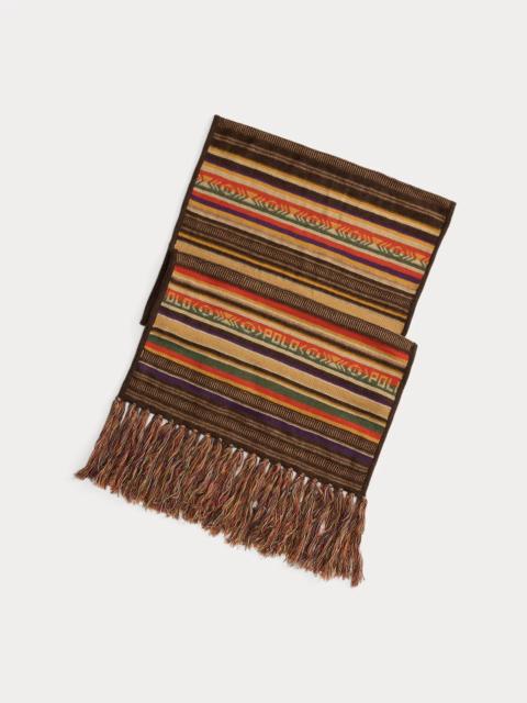 Polo Ralph Lauren Textured-Stripe Wool-Blend Scarf