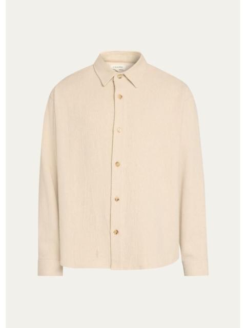 FRAME Textured Cotton-Blend Shirt