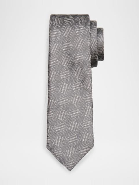 EMPORIO ARMANI Men & apos;s Wave Jacquard Silk Tie