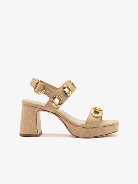 Milan Dolly Low In Beige Raffia