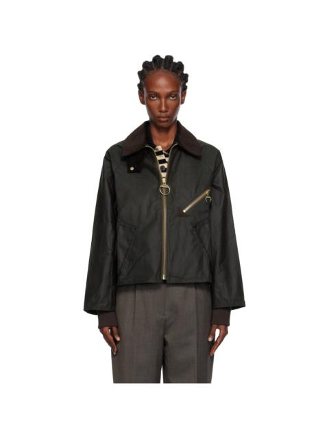 Barbour corduroy-collar zip-front jacket