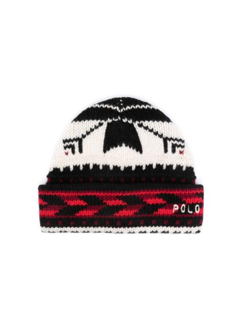 Polo Ralph Lauren snowflake-motif wool beanie