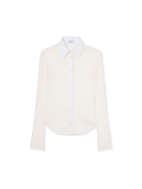 Off-White Plisse Long Sleeve Shirt