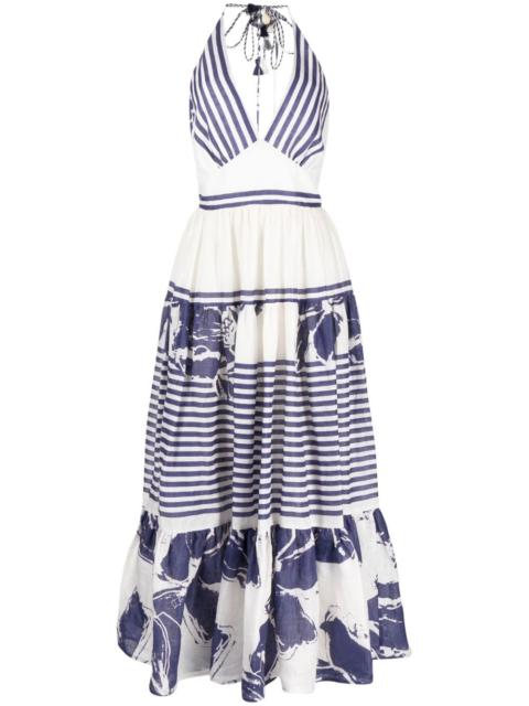 SILVIA TCHERASSI Valerie floral stripes-print dress
