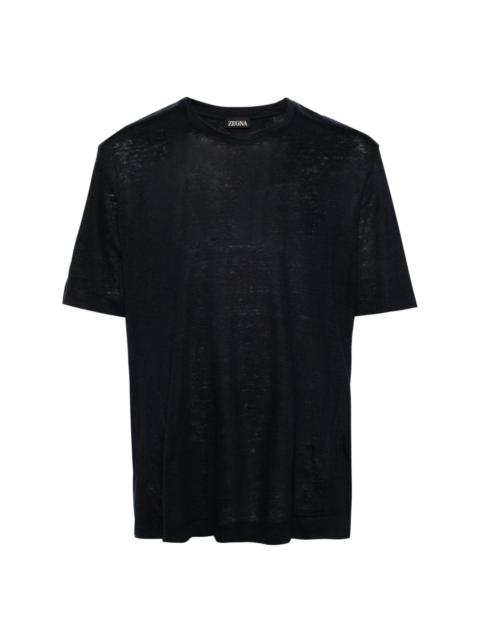 ZEGNA crew-neck linen T-shirt