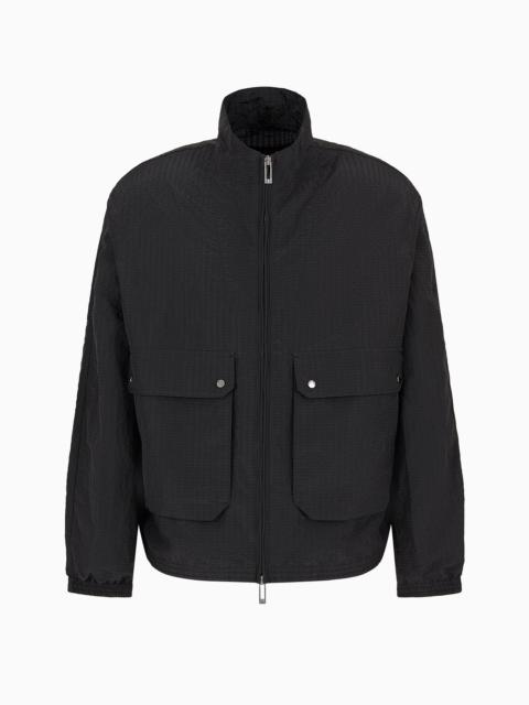 Light nylon seersucker blouson