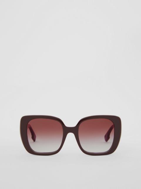 Burberry Monogram Motif Oversized Square Frame Sunglasses