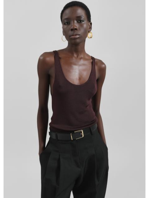 The Frankie Shop Rivo Knit Tank Top - Burgundy