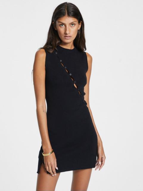 Ksubi HEX KEYHOLE KNIT DRESS BLACK