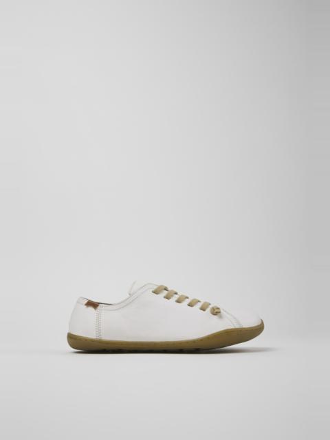 CAMPER Peu White Leather Shoes for Women