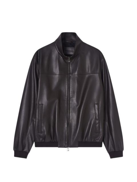 EMPORIO ARMANI zip-up leather jacket