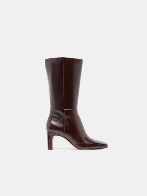 dolce vita RIGGS WIDE CALF BOOTS CHOCOLATE LEATHER