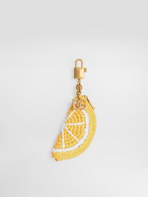 Dolce & Gabbana Raffia charm key ring