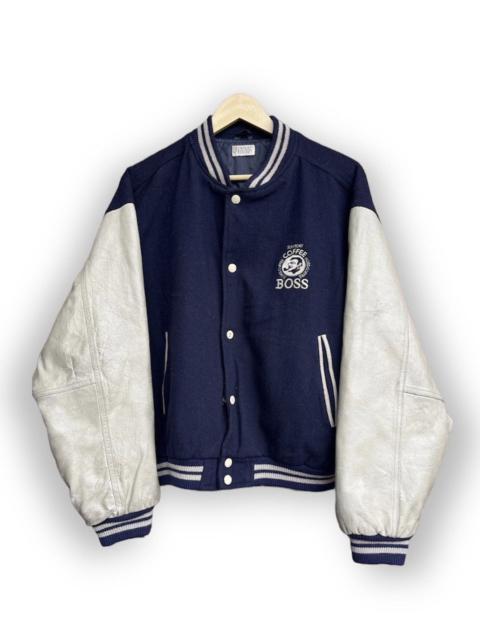 Other Designers Vintage - Japan Leather Suntory Coffee Boss Varsity Jacket