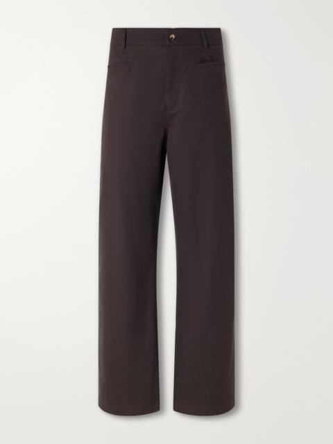 DE BONNE FACTURE Gardian Straight-Leg Cotton-Twill Trousers