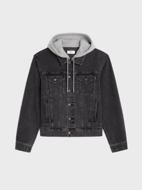 CELINE trucker jacket in charcoal wash denim