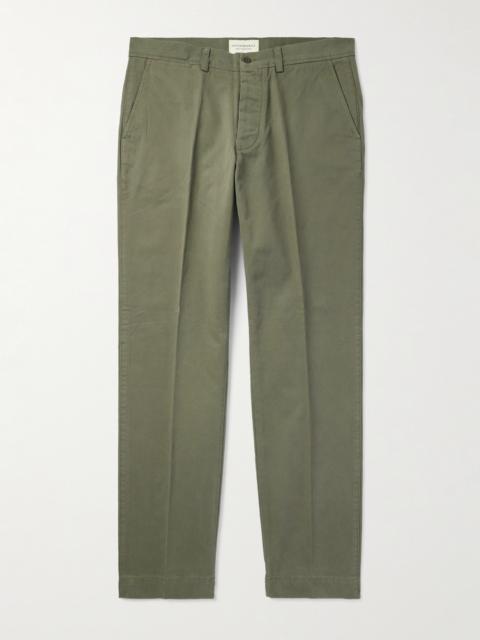OFFICINE GÉNÉRALE Straight-Leg Garment-Dyed Cotton-Twill Trousers