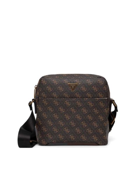 GUESS USA mini Torino monogram-pattern logo-plaque messenger bag