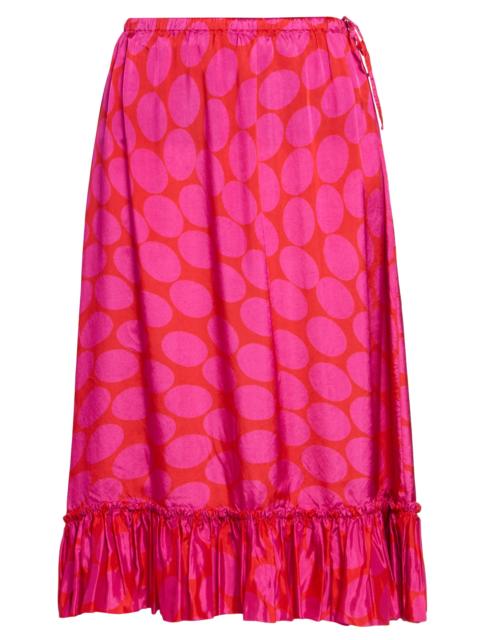 Dries Van Noten Women's Samila Fountain Of Eggs Ruffle Midi-Skirt - Fuchsia
