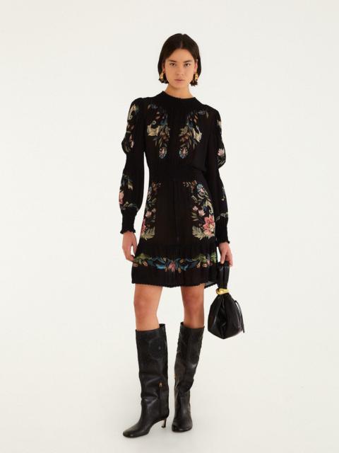 FARM RIO Natalia Lace Long Sleeve Mini Dress