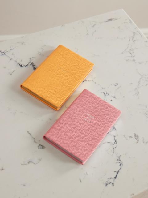 Smythson Set Of Two Panama Textured-leather Notebooks