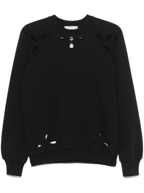 COPERNI petal-embroidered crew-neck sweatshirt