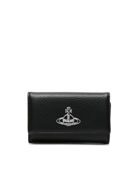 Orb-detail tri-fold wallet