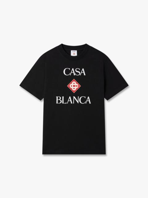 CASABLANCA Black Diamond Logo Short Sleeve T‑Shirt