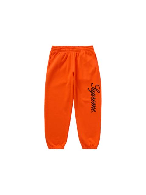 Supreme Supreme Embroidered Script Sweatpant Orange