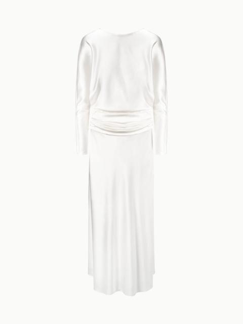 STAUD STAUD FREDA SILK DRESS IVORY