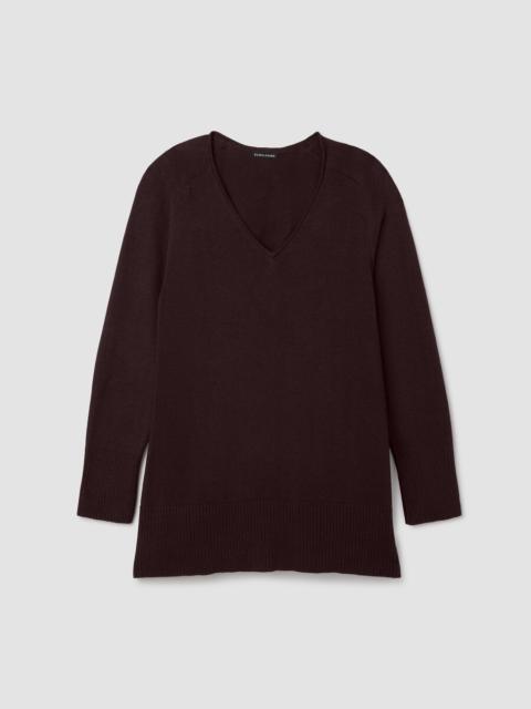 EILEEN FISHER Peruvian Cotton Blend V-Neck Top