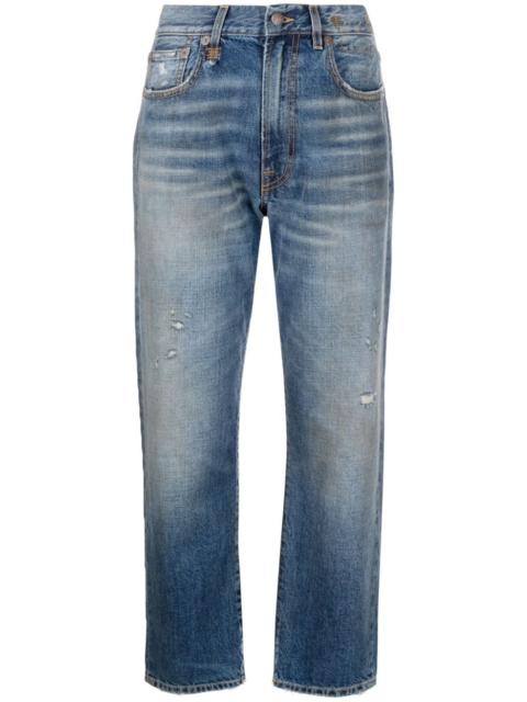 R13 straight-leg cropped jeans