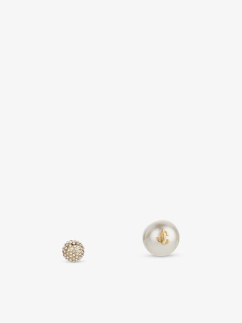 Auri Studs
Gold-Finish Metal Pearl and Crystal Stud Earrings