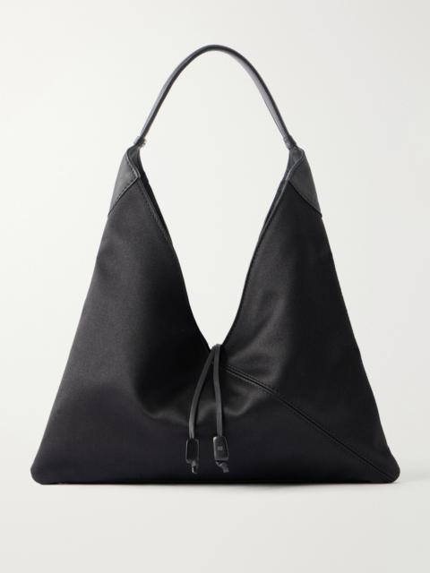 HUNTING SEASON Origami Medium Leather-trimmed Satin Shoulder Bag