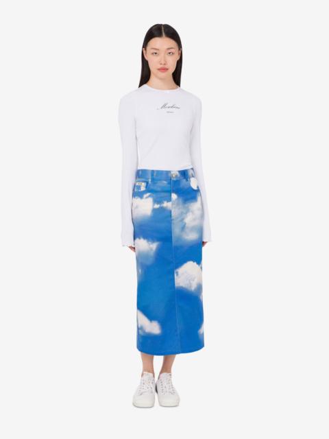 Moschino ARCHIVE CLOUDS COTTON BULL SKIRT