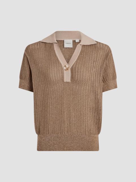 VARLEY Women's Perrine Cotton Polo Sweater - Sepia Twist