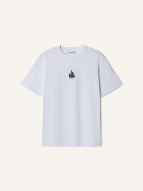 Lanvin MOTHER AND DAUGHTER EMBROIDERED COTTON JERSEY T-SHIRT