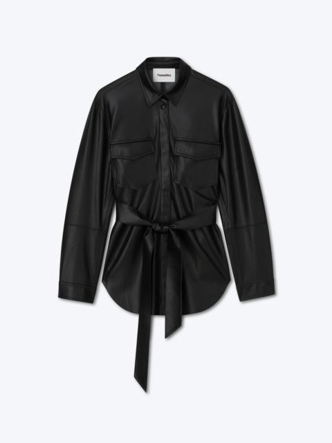 Nanushka ARTHA - OKOBOR™ alt-leather shirt - Black